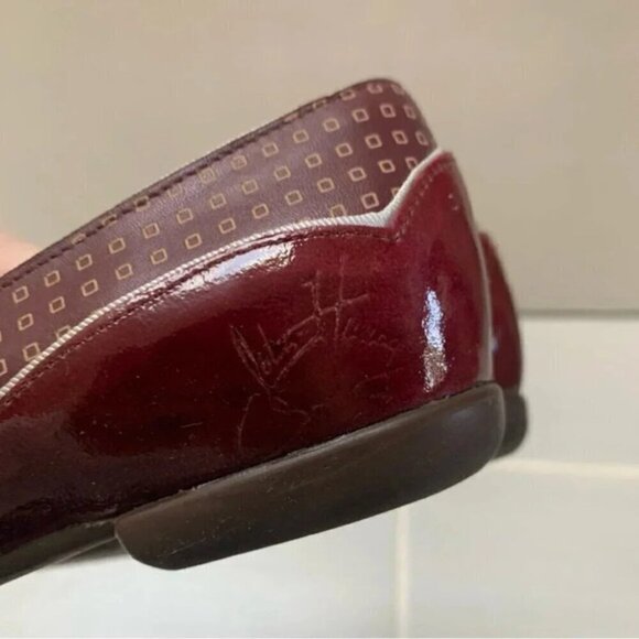 John Fluevog Blind Faiths Low Jo Flats Wine 6 - Picture 6 of 12